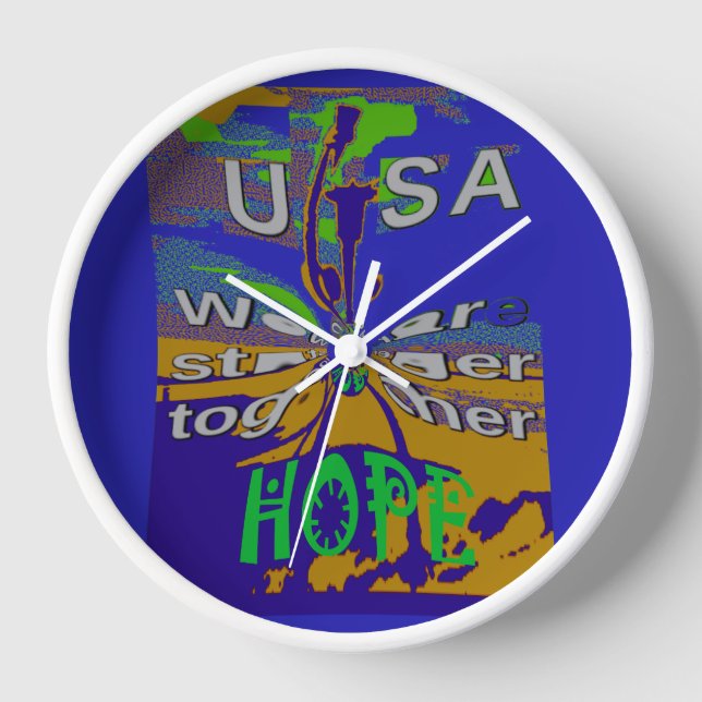 Horloge Nous sommes ensemble les Etats-Unis drôles plus (Recto)