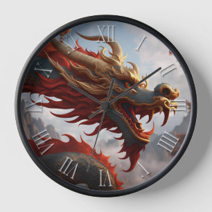 Horloge Nouvel An chinois Dragon Zodiac Anniversaire WC