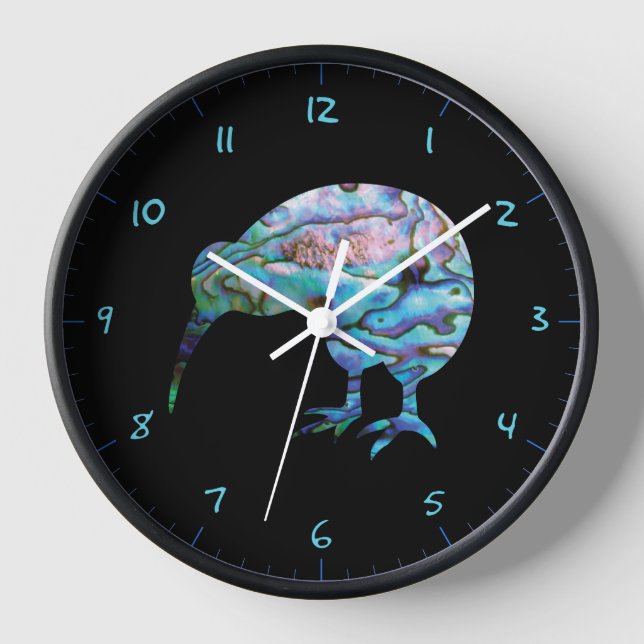 HORLOGE NOUVELLE-ZÉLANDE KIWI BIRD PAUA (Recto)