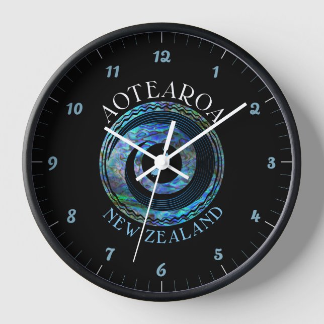HORLOGE NOUVELLE-ZÉLANDE KORU PAUA (Recto)