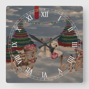 Horloge numérique romaine de l'ours polaire