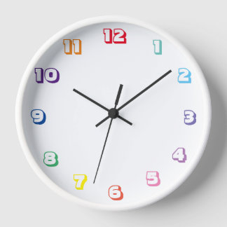 Horloge numéro de couleur