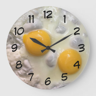 Horloge Oeufs frits de nouveauté