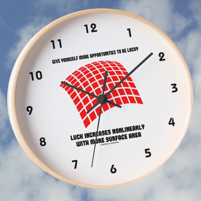 Horloge Offrez-vous des opportunités de la chance Surface  (Psychology clock for any risk taker who needs some advice on how to attract luck)