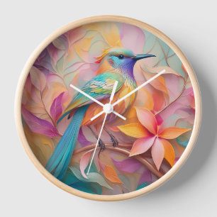 Horloge Oiseau-chanteur à gorge violette Imaginaire