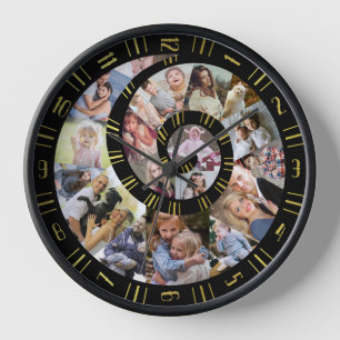 Horloge Or fait sur commande de spirale de Nautilus de