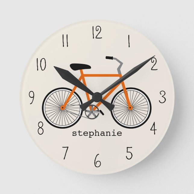 Horloge orange de bicyclette (Recto)