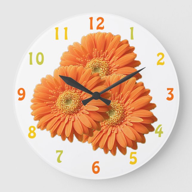 Horloge Orange Gerbera Daisa (Recto)