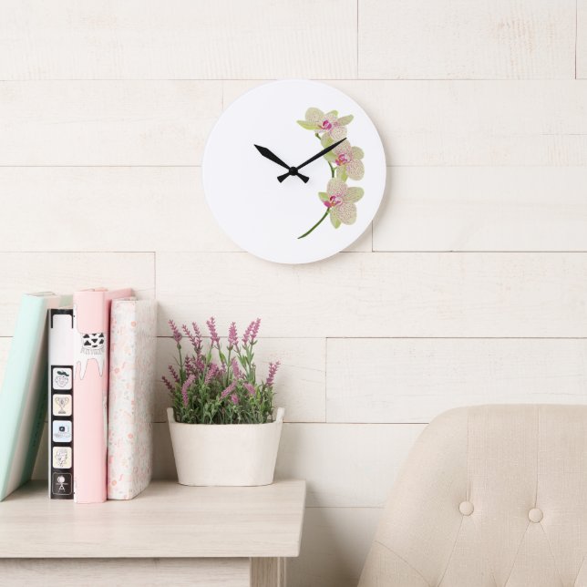 Horloge orchidée (Salle de lecture)