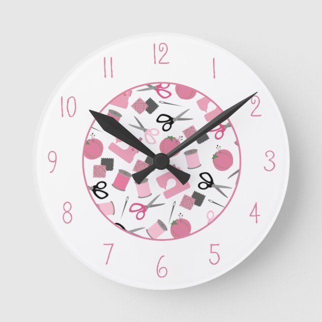 Horloge orientée de couture rose (Recto)