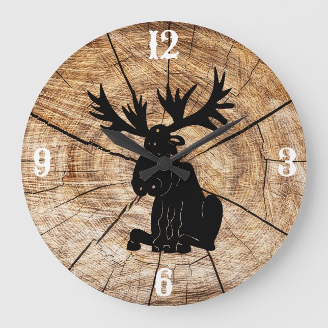 Horloge orignale avec Arrière - plan en bois (Recto)