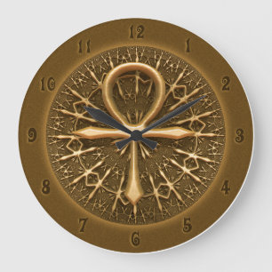 HORLOGE - ORNAMENT D'OR DE L'ÉGYPTIEN ANKH