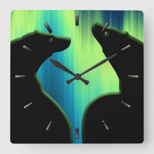 Horloge Ours Polaire Cool Ours Indien Ours Art Hor