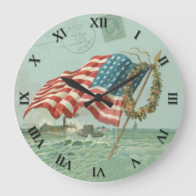 Horloge patriotique - Drapeau et honneur (Recto)