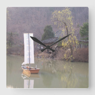 horloge paysage coréen