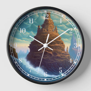 Horloge Paysage surréaliste Ville Imaginaire Art