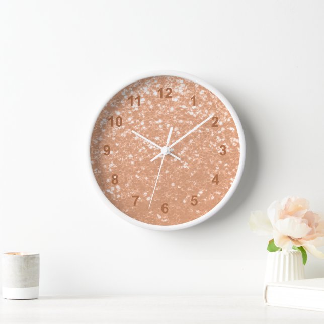 Horloge Peacher mousseux couleur de l'année 2024 (Maison)