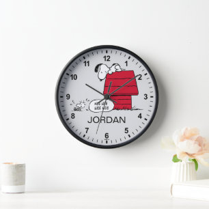 Horloge PEANUTS Motif rouge et noir