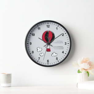 Horloge PEANUTS Motif rouge et noir
