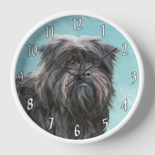 Horloge Peinture Affenpinscher - Joli art original chien