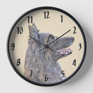 Horloge Peinture belge Tervuren - Cute Original Chien Art