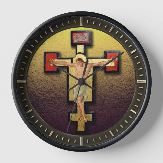 Horloge Peinture Christ Crucifié (Recto)