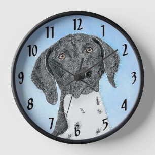 Horloge Peinture de Pointer allemand à poil court - Art ca