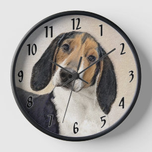 Horloge Peinture de Treeing Walker Coonhound - Œuvre d'art