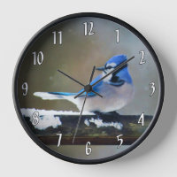 Peinture Jay Bleu - Art Oiseau Original