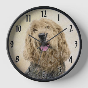 Horloge Peinture Otterhound - Art Original et Mignon de Ch