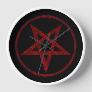 Horloge Pentagram Red Devil