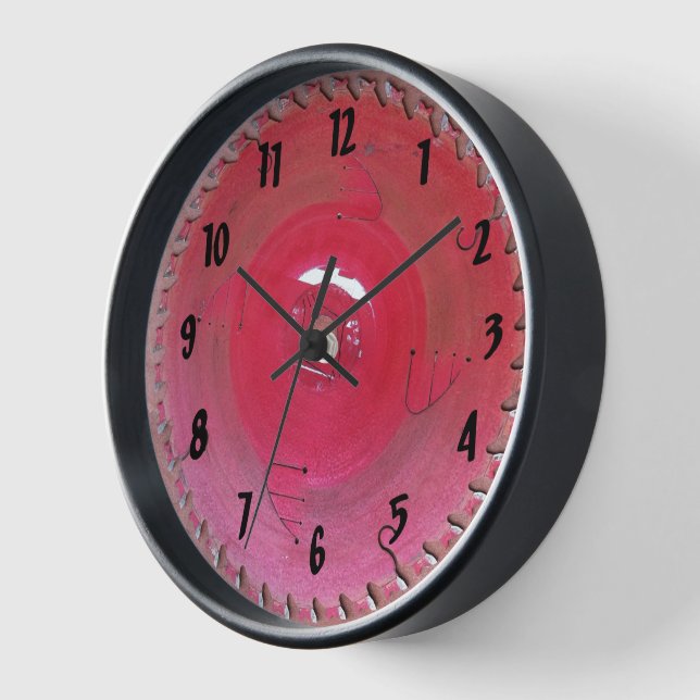 Horloge Personnalisé Rustique Handyman Saw Blade (Angle)
