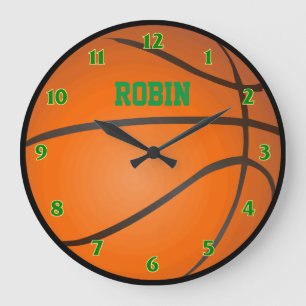 Horloge personnalisée de basket-ball