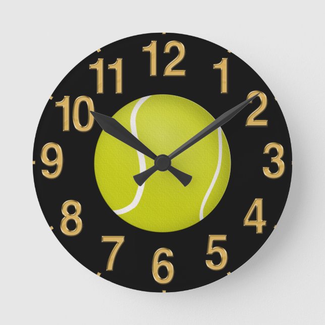 Horloge personnalisée de tennis avec VOTRE TEXTE (Recto)
