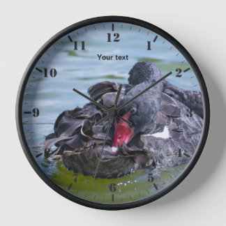 Horloge Personnaliser le repos des cygnes noirs