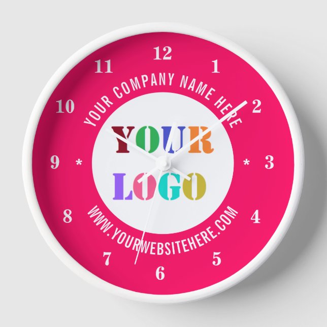 Horloge Personnaliser l'horloge texte du logo de votre ent (Recto)