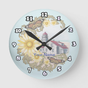 Horloge phare papillon