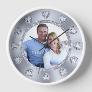 Horloge Photo, Cadeau Mariage personnalisé de l'horloge mu