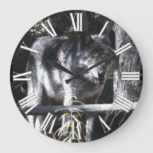 Horloge photo Gray Wolf & Forest