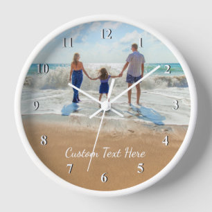Horloge Photo personnalisée cadenas Cadeaux photos et text