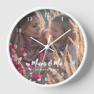 Horloge Photo Personnalisée Écriture Moderne Écrits Éparpi