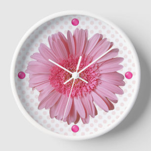 Horloge Pink Gerber Daisy