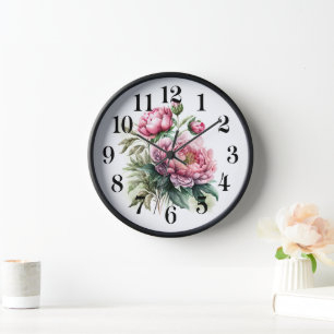 Horloge Pivoine