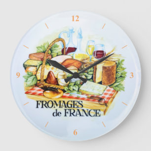 Horloge Pizza. Fromages De France