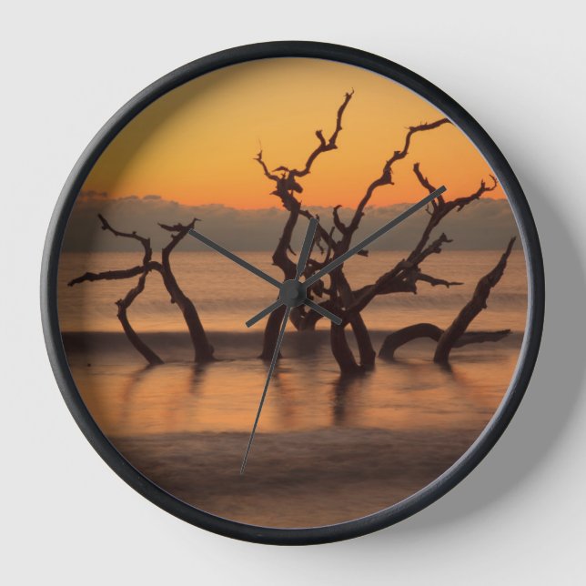 Horloge Plage de Driftwood à Sunrise Jekyll Island Georgia (Recto)
