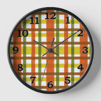Plaid les années 70 orange jaune
