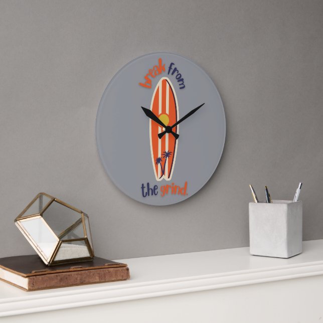 Horloge Planche de Surf (Bureau)