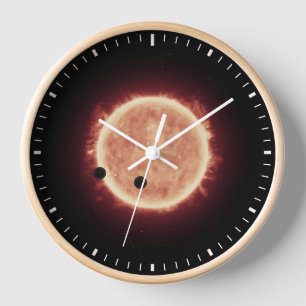 Horloge Planètes Transitant Red Nwarf Star Dans Trappist-1