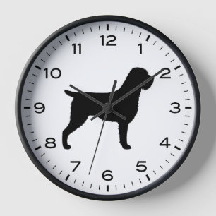 Horloge Pointeur à poils durs Grifffon Chien Silhouette