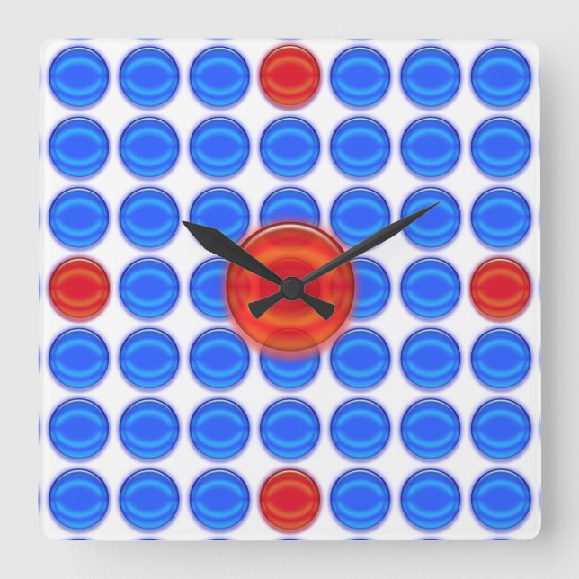 Horloge - Points bleus et rouges (Recto)